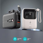 Mini Power Bank with Type-C and Lightning Cable