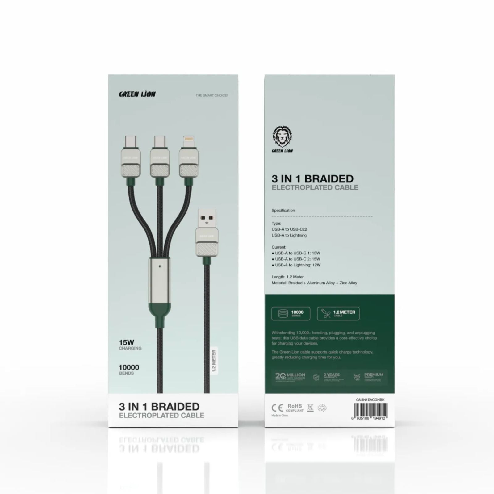 3 in 1 Braided Cable