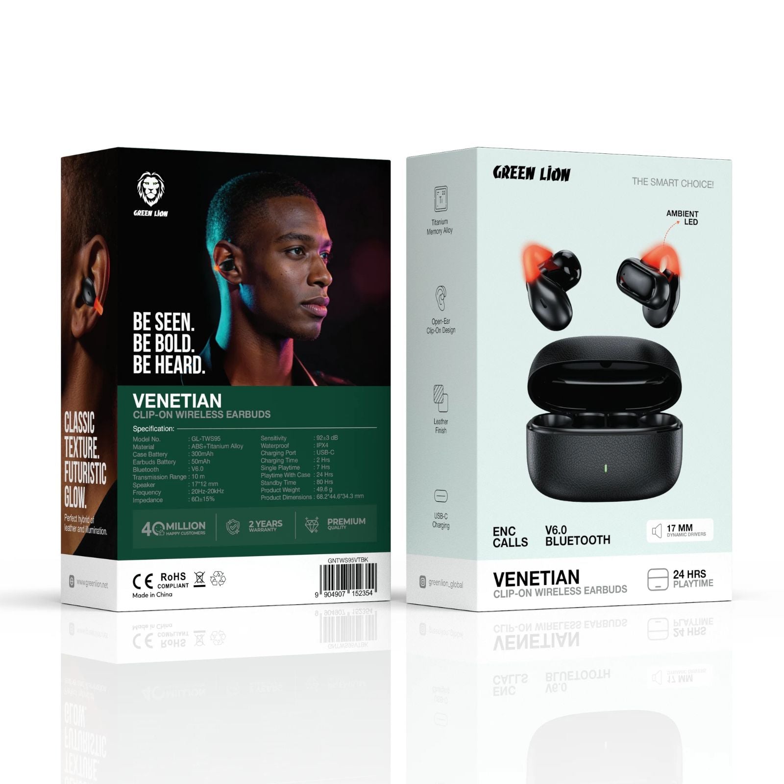 Venetian Clip-On Wireless Earbuds