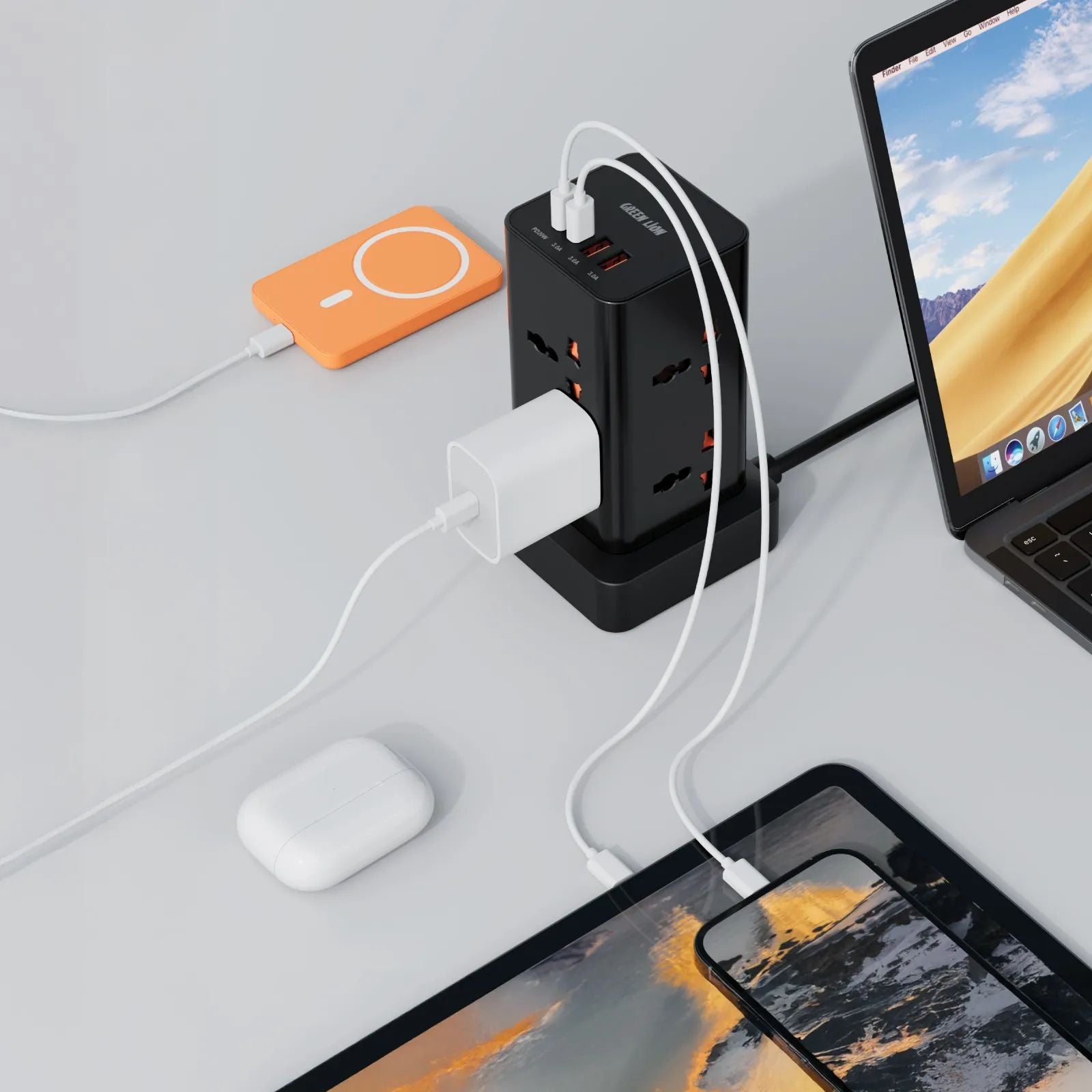 Power Tower Multi-Port Power Strip