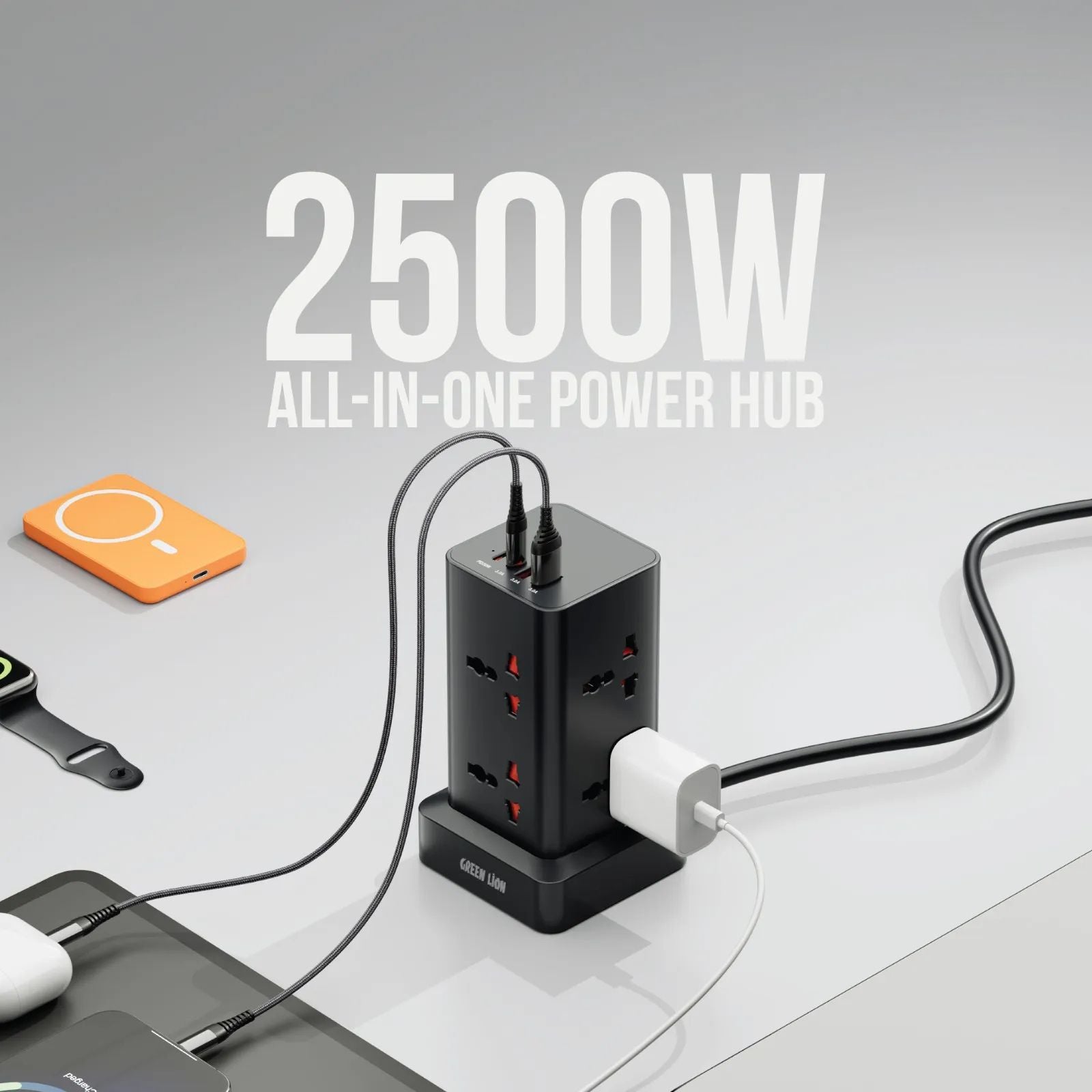 Power Tower Multi-Port Power Strip