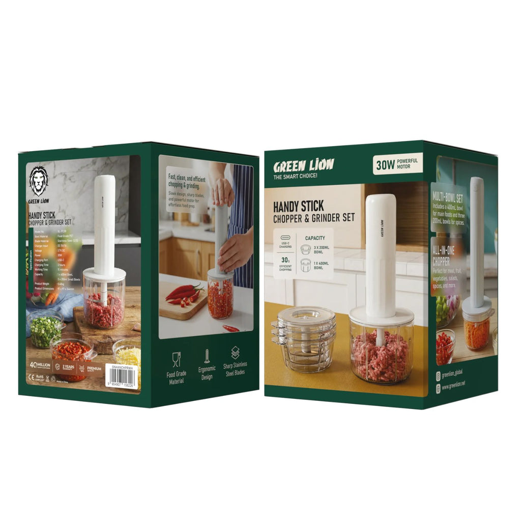 Handy Stick Chopper and Grinder Set