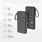 Power Bank with Integrated Cables