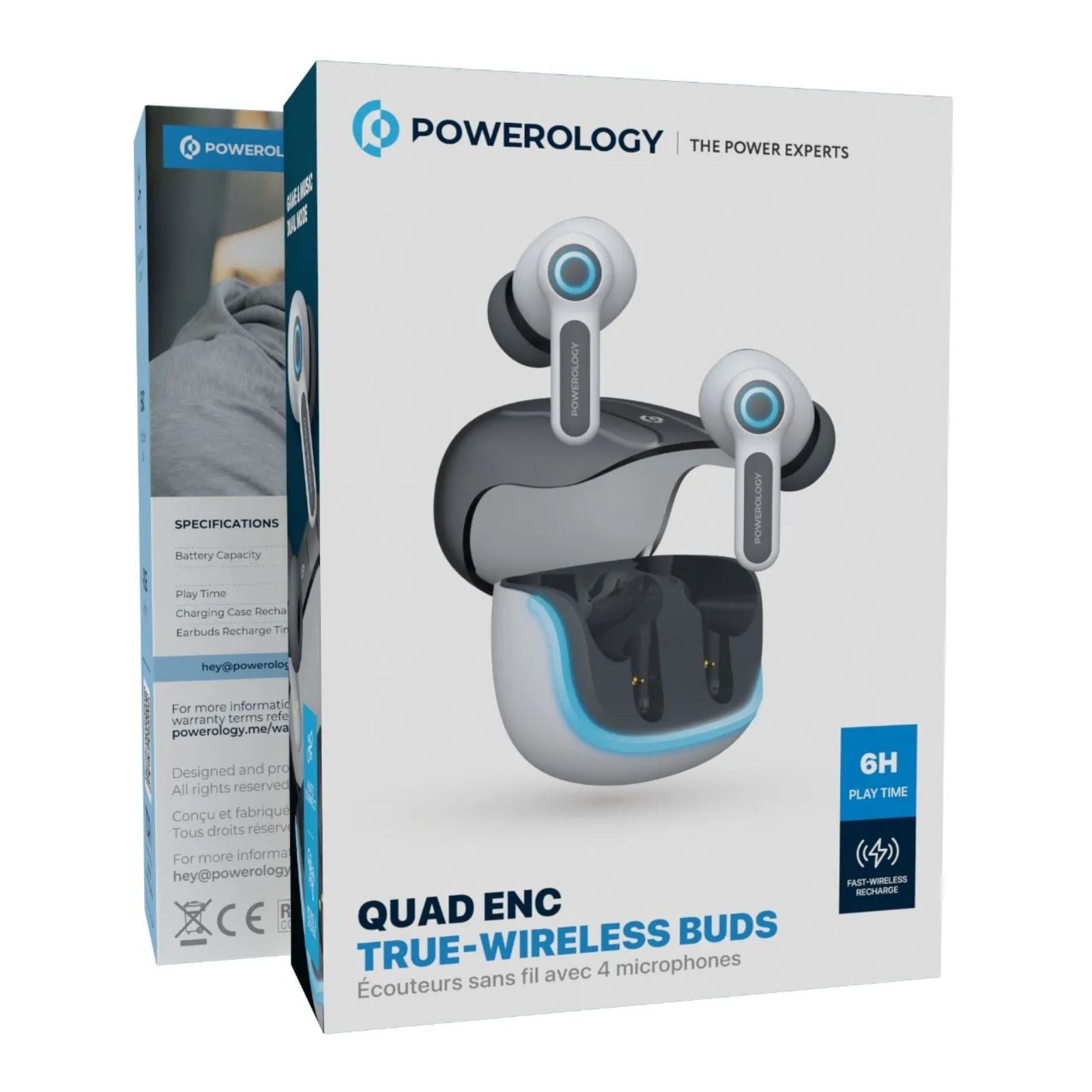 Powerology Quad ENC True Wireless Buds